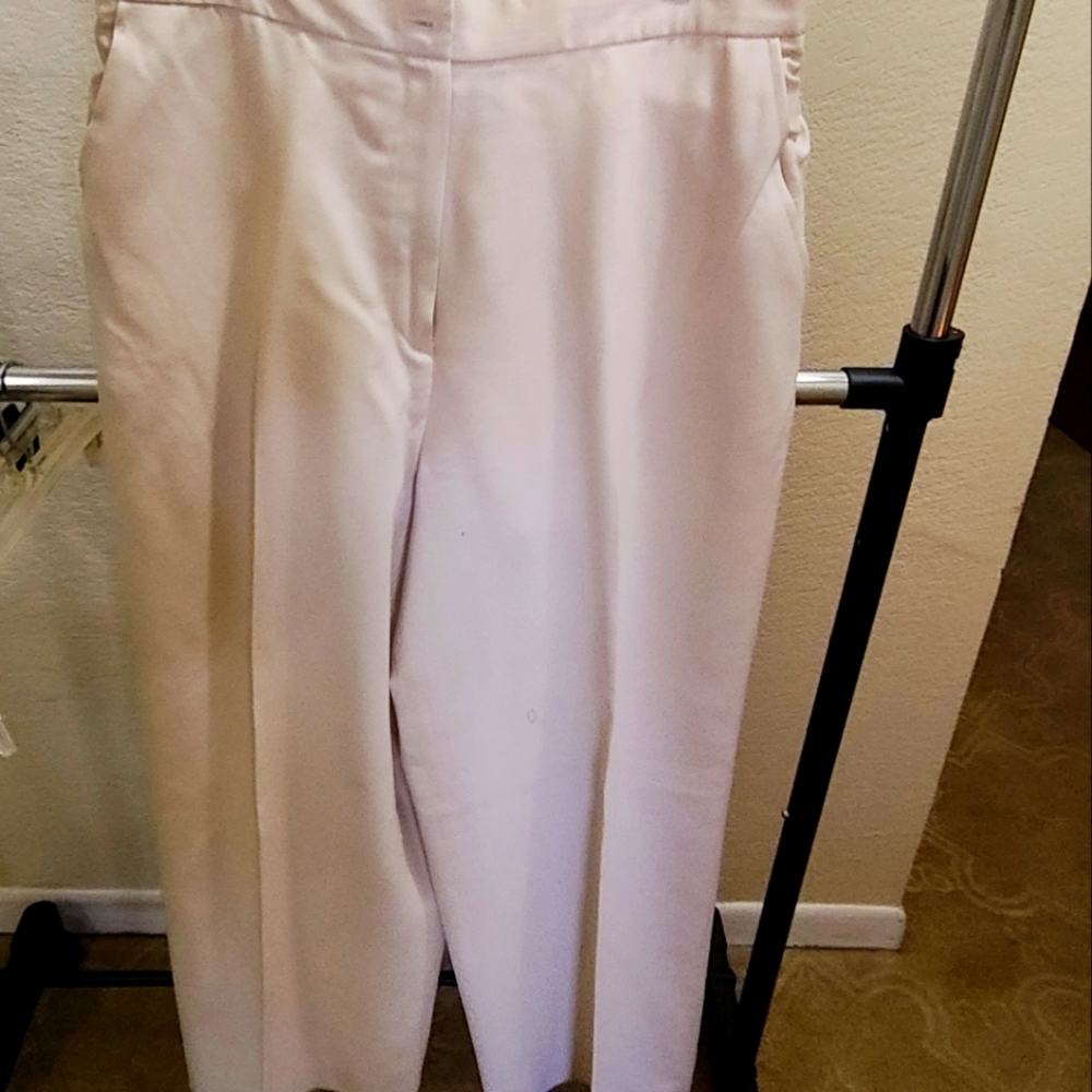 100% Cream Wool Trousers